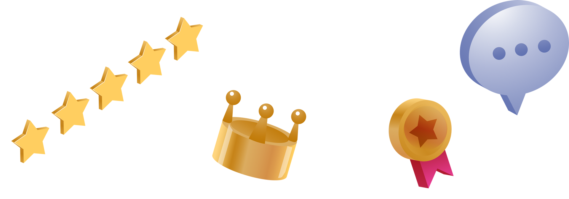 star icons and a crown